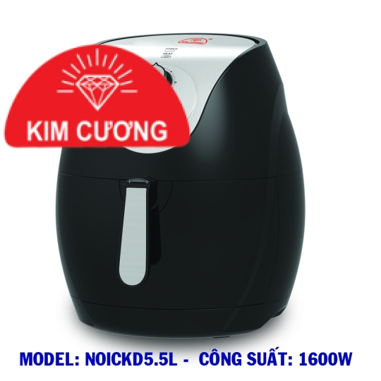 NỒI CHIÊN KHÔNG DẦU 5.5L - MODEL: NOICKD5.5L - CÔNG SUẤT: 1600W - DUNG TÍCH: 5.5 LÍT