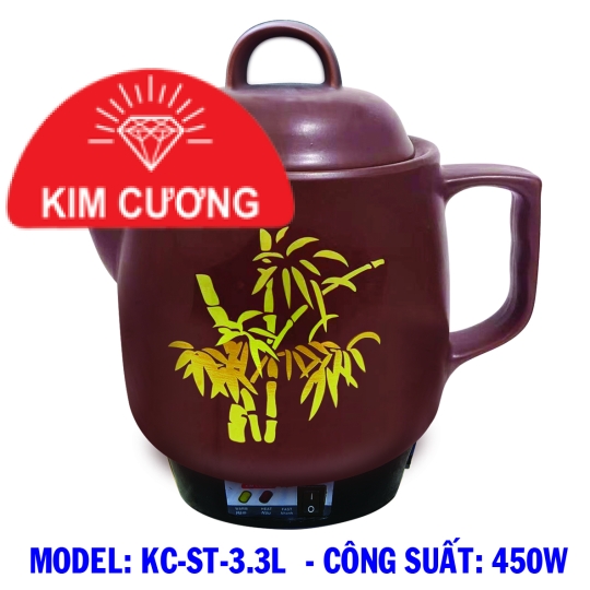 SIÊU SẮC THUỐC 3,3L (NÂU) - MODEL: KC-ST-3.3L - CÔNG SUẤT: 450W - DUNG TÍCH: 3.3 LÍT