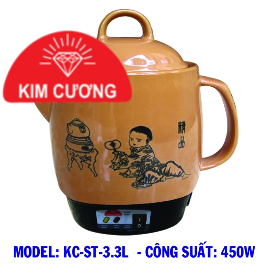 SIÊU SẮC THUỐC 3.3L (VÀNG) - MODEL:  KC-ST-3.3L - CÔNG SUẤT: 450W - DUNG TÍCH: 3.3 LÍT